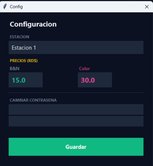 WGM PrintControl - Configuracion