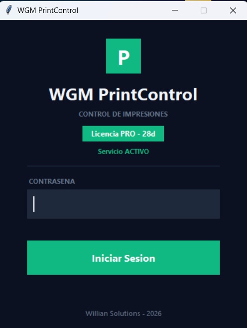 WGM PrintControl - Login